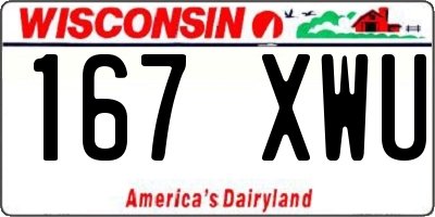 WI license plate 167XWU