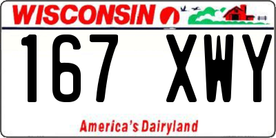 WI license plate 167XWY