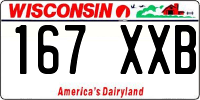 WI license plate 167XXB