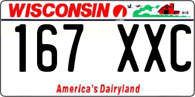 WI license plate 167XXC