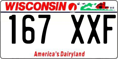 WI license plate 167XXF