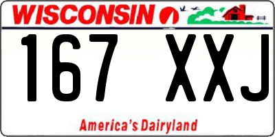 WI license plate 167XXJ