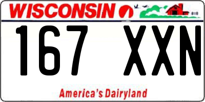 WI license plate 167XXN