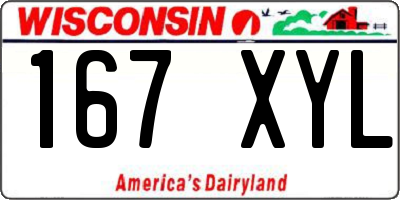 WI license plate 167XYL