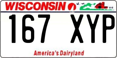 WI license plate 167XYP