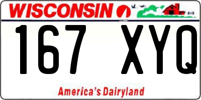 WI license plate 167XYQ