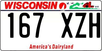 WI license plate 167XZH