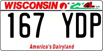 WI license plate 167YDP