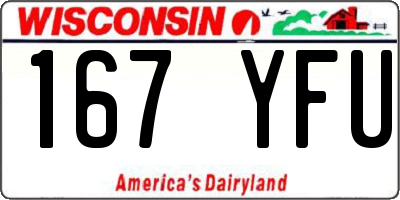 WI license plate 167YFU
