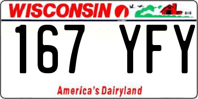 WI license plate 167YFY