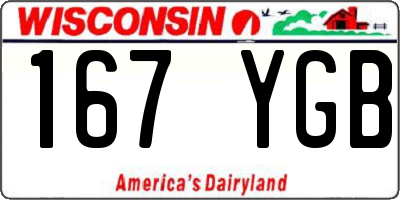 WI license plate 167YGB