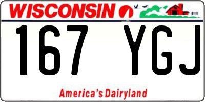 WI license plate 167YGJ