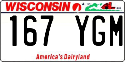 WI license plate 167YGM
