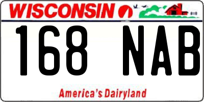 WI license plate 168NAB