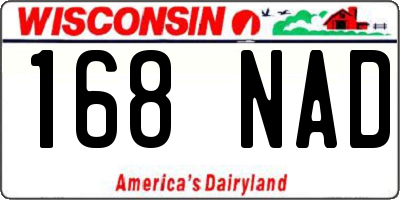WI license plate 168NAD