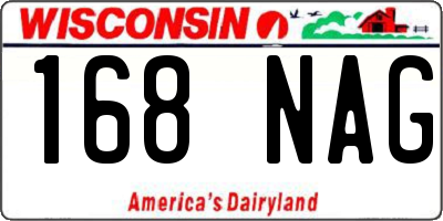 WI license plate 168NAG