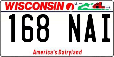 WI license plate 168NAI