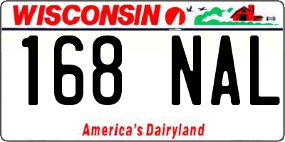 WI license plate 168NAL