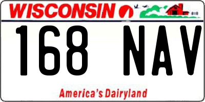 WI license plate 168NAV