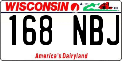 WI license plate 168NBJ