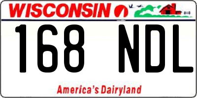 WI license plate 168NDL