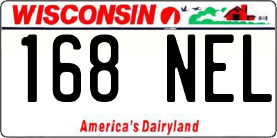 WI license plate 168NEL