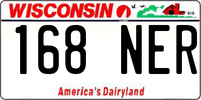 WI license plate 168NER