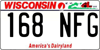 WI license plate 168NFG