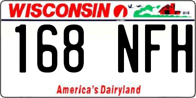 WI license plate 168NFH