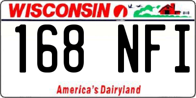 WI license plate 168NFI