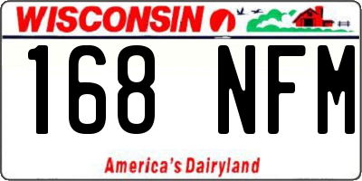 WI license plate 168NFM