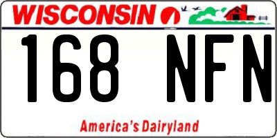 WI license plate 168NFN
