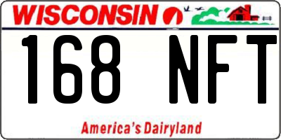 WI license plate 168NFT
