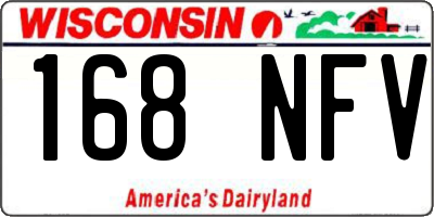 WI license plate 168NFV