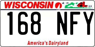 WI license plate 168NFY