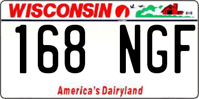 WI license plate 168NGF