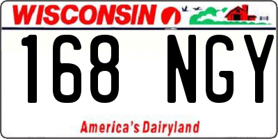 WI license plate 168NGY