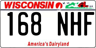 WI license plate 168NHF