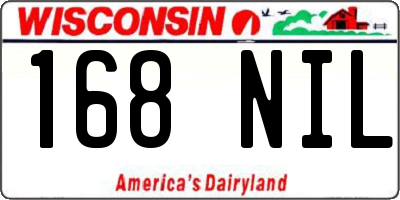 WI license plate 168NIL