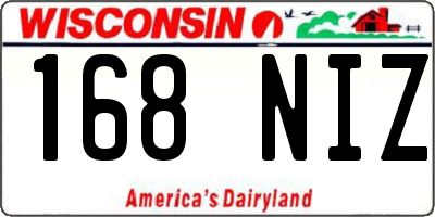 WI license plate 168NIZ