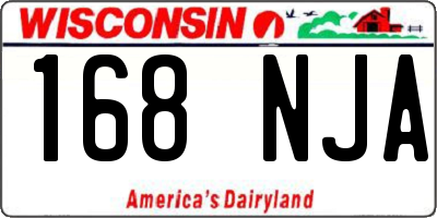 WI license plate 168NJA