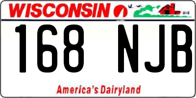 WI license plate 168NJB