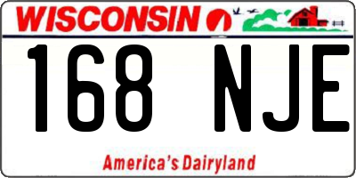 WI license plate 168NJE