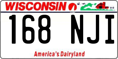 WI license plate 168NJI