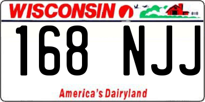 WI license plate 168NJJ