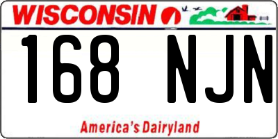 WI license plate 168NJN