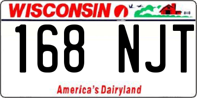 WI license plate 168NJT