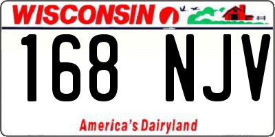 WI license plate 168NJV