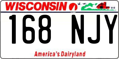 WI license plate 168NJY