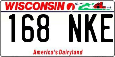 WI license plate 168NKE